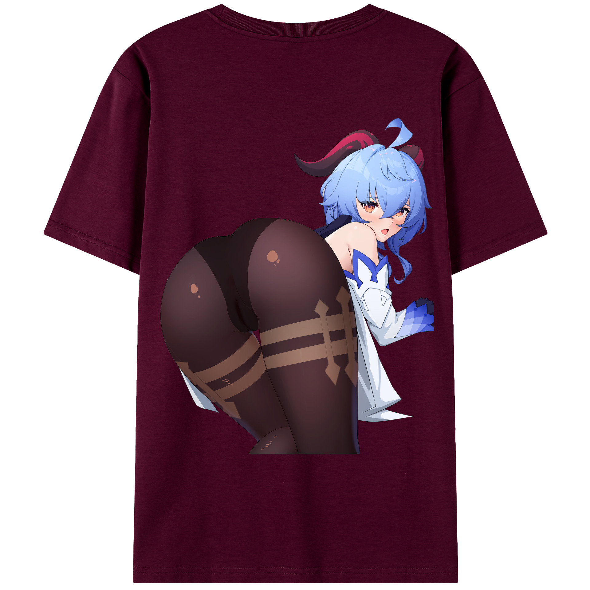 げんし神 甘雨 かんう genshin Ganyu レディース半袖Tシャツ(バックプリント)